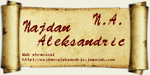 Najdan Aleksandrić vizit kartica